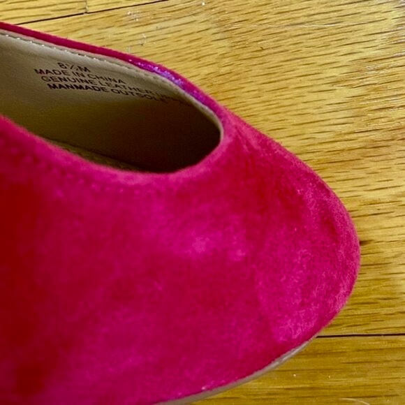 Talbots Heels Red Suede Chunky Mid Heel (8.5 M) - Picture 8 of 9